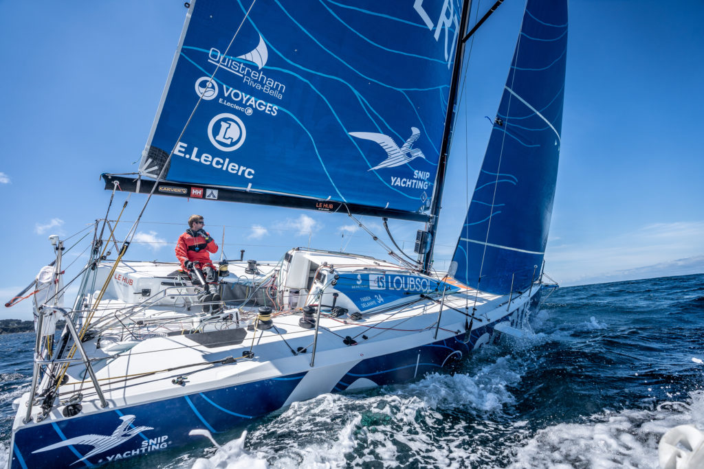 Fabien Delahaye sur le voilier Laboratoires Gilbert