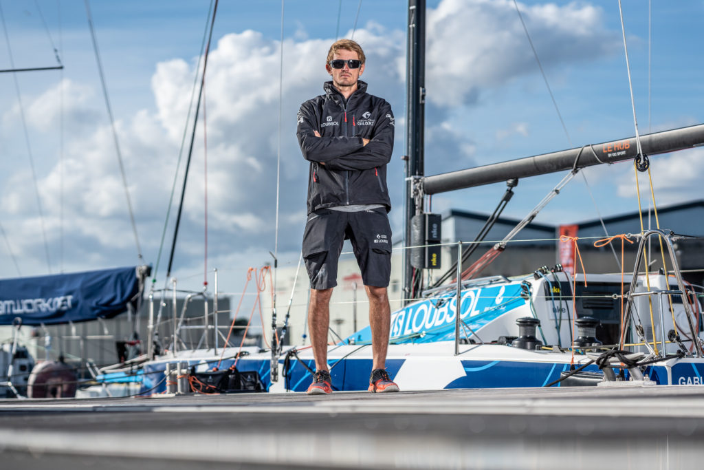 Fabien Delahaye sur le voilier Laboratoires Gilbert