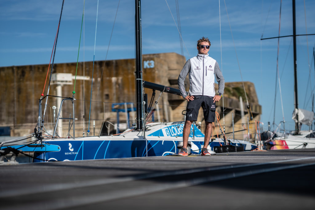 Fabien Delahaye sur le voilier Laboratoires Gilbert