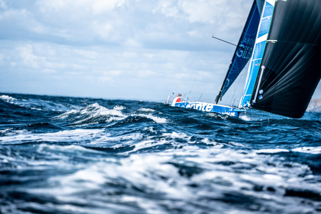 Fabien Delahaye sur le voilier Laboratoires Gilbert