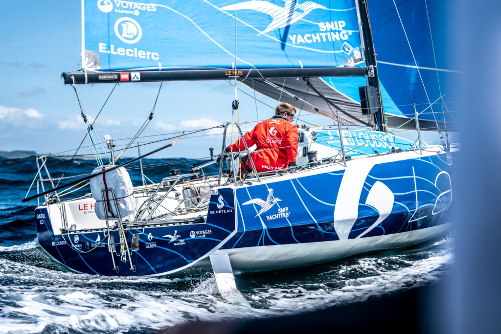Fabien Delahaye sur le voilier Laboratoires Gilbert
